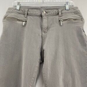 Michael Kors Gray Denim Pants‎ Zipper Pockets Skinny Jeans Size 8